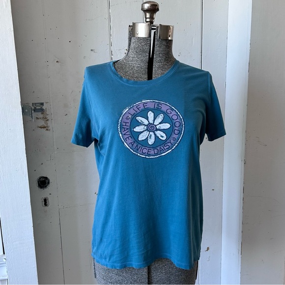 Life is Good Have a Nice Daisy Tee T Shirt - Picture 2 of 14